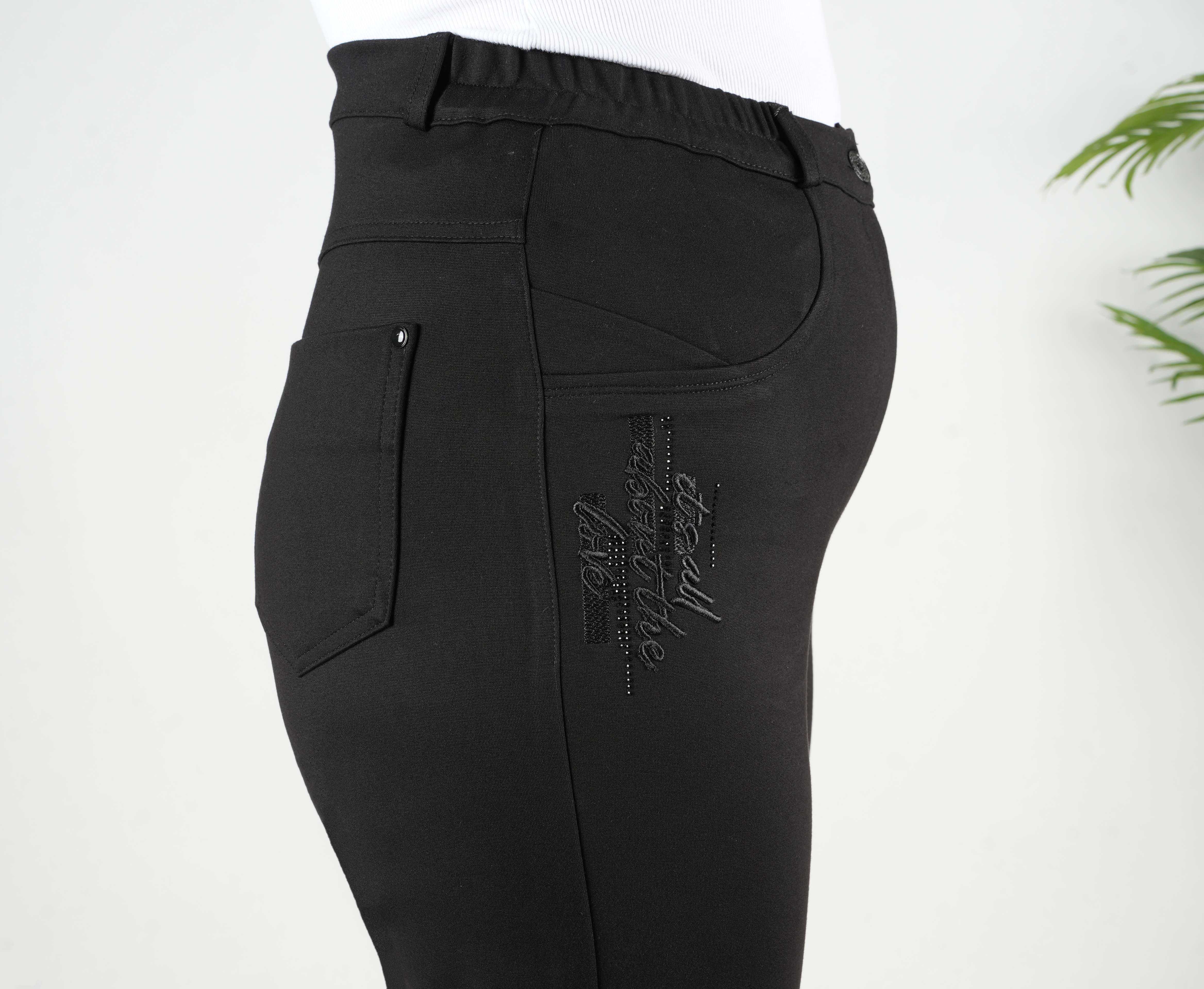 Aden - Boru Paça Örme Kumaş Pantolon 9313