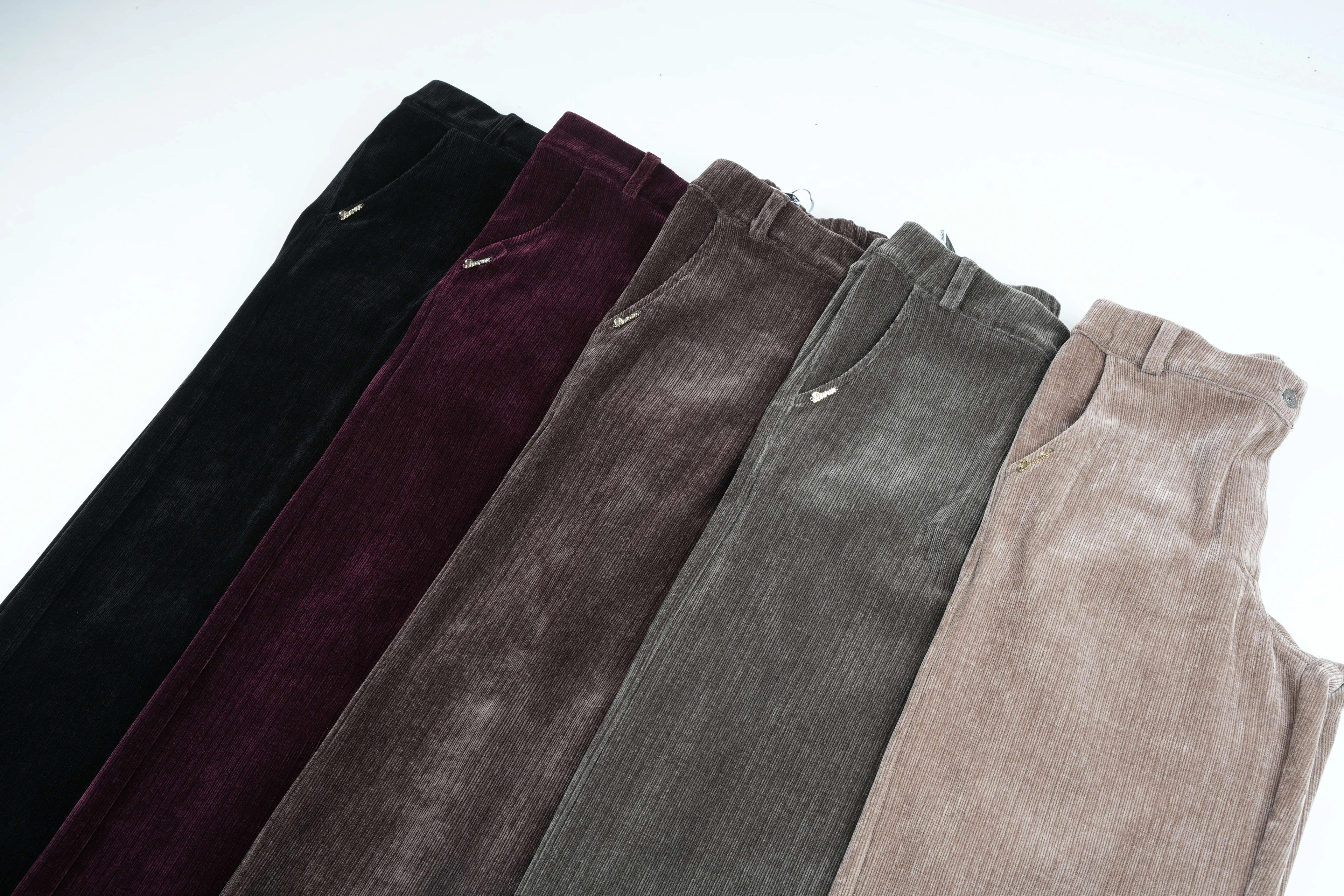 Velvet - İthal Kadife Bol Paça Pantolon 9371