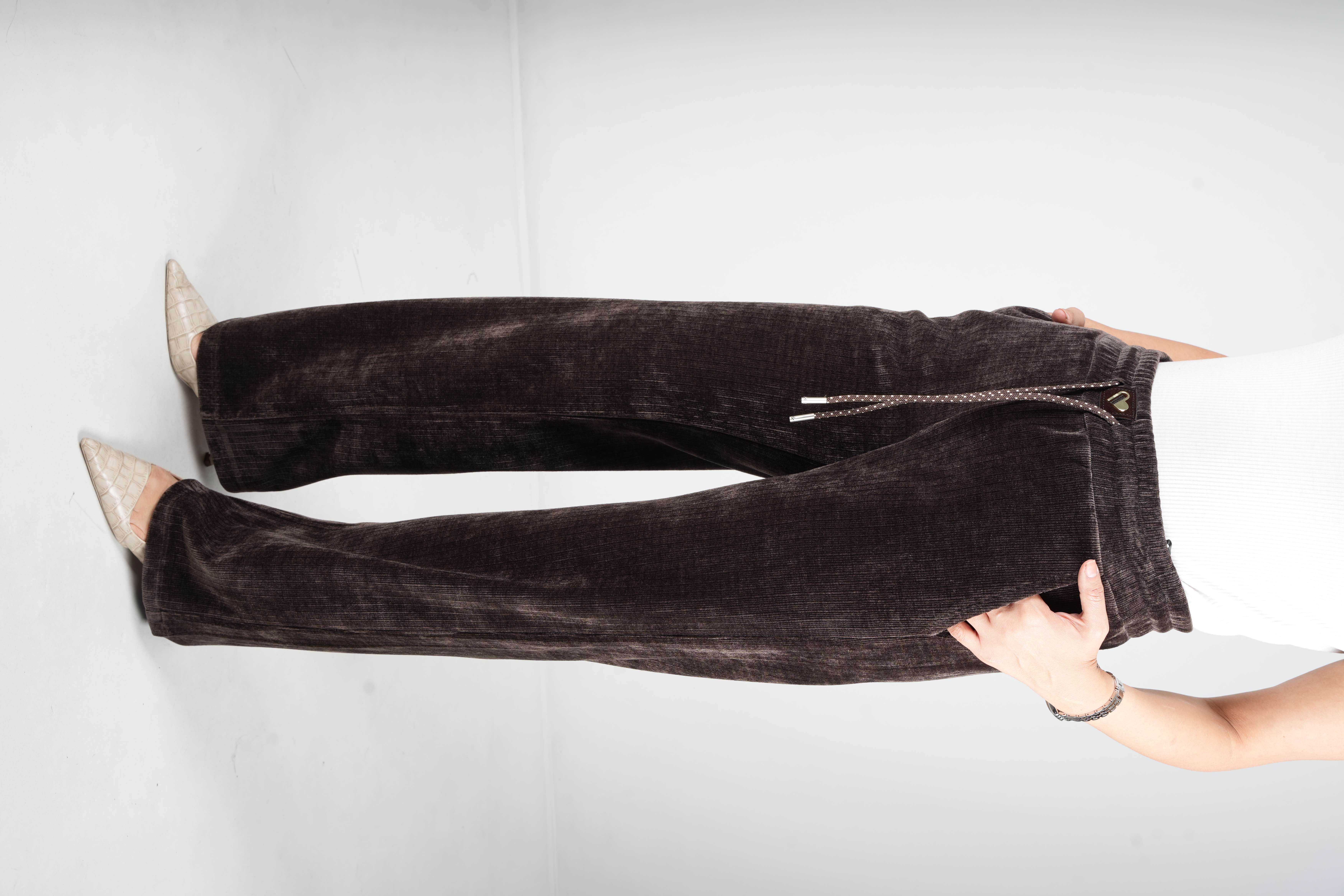 Serenity - İtalyan Kadife Bol Paça Pantolon 8183