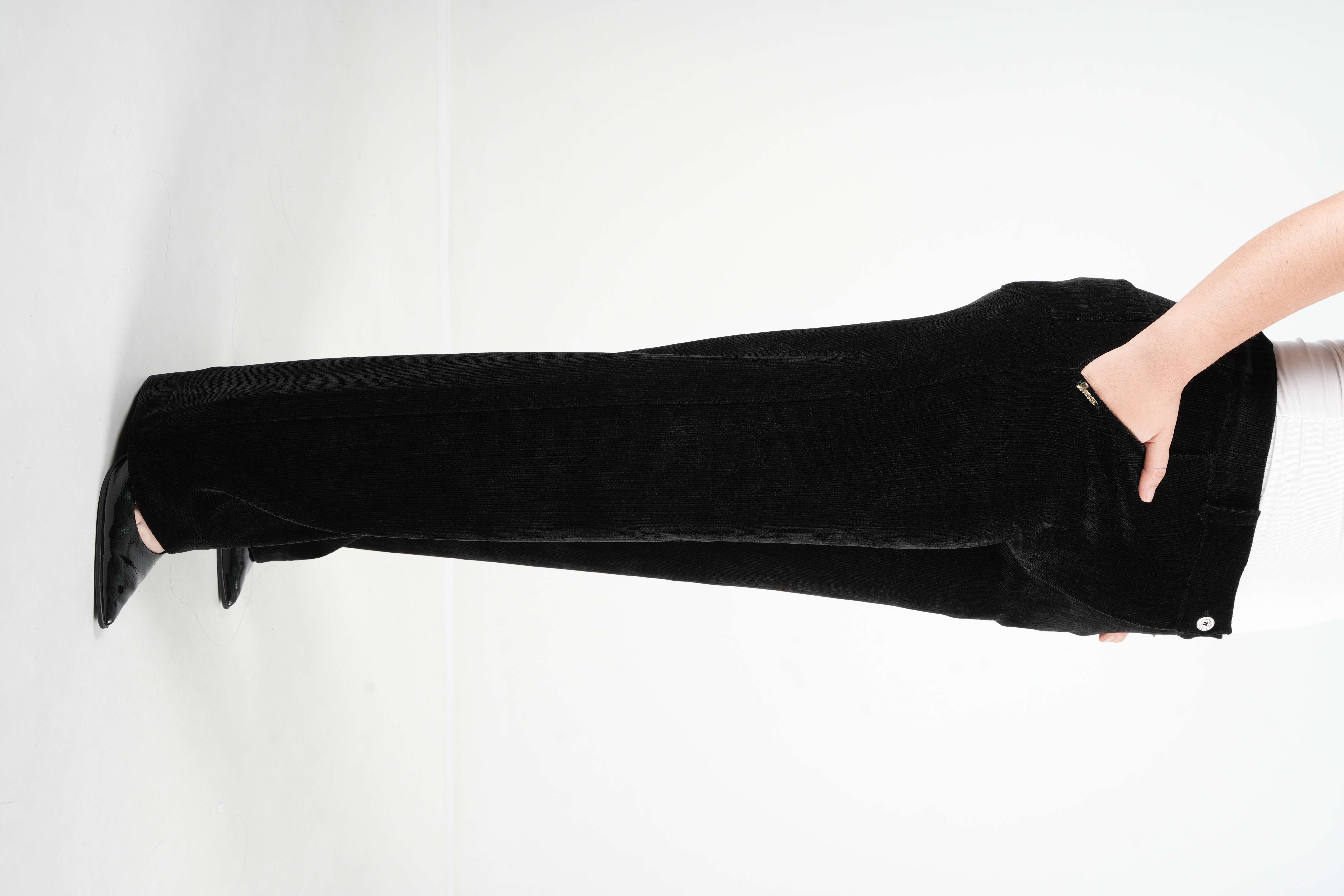 Velvet - İthal Kadife Bol Paça Pantolon 9371