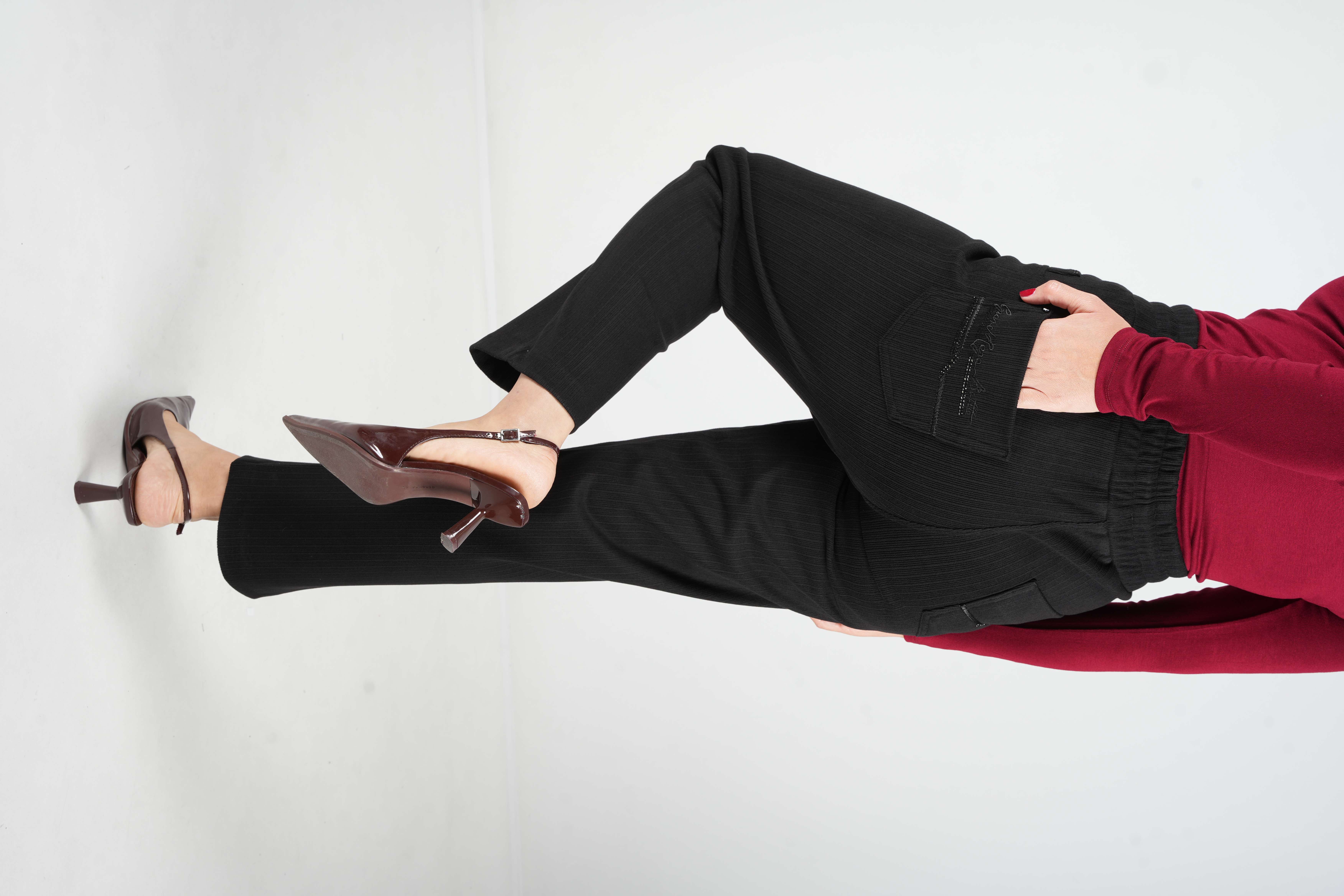 Como - Boru Paça Kadife Pantolon 9366