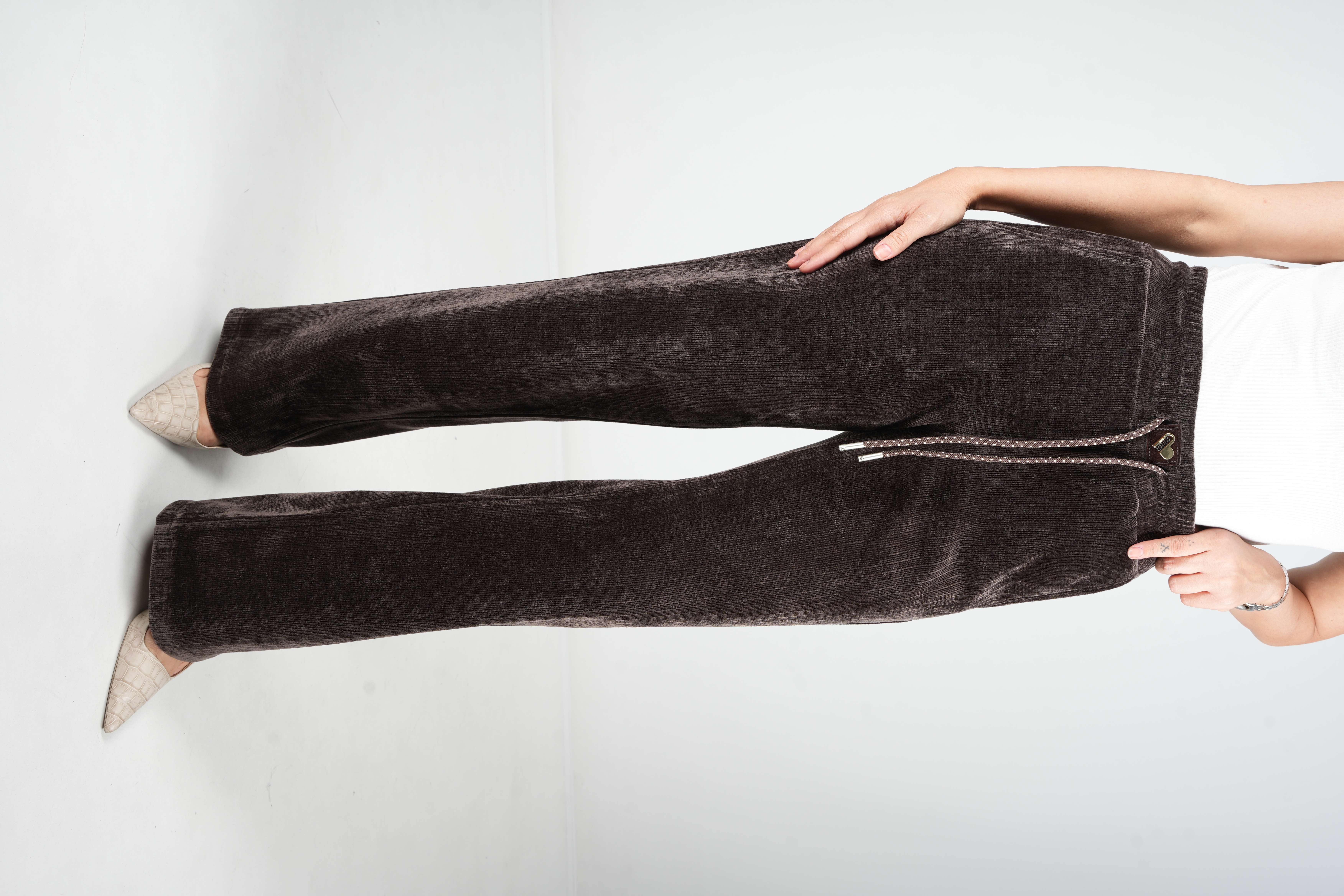 Serenity - İtalyan Kadife Bol Paça Pantolon 8183