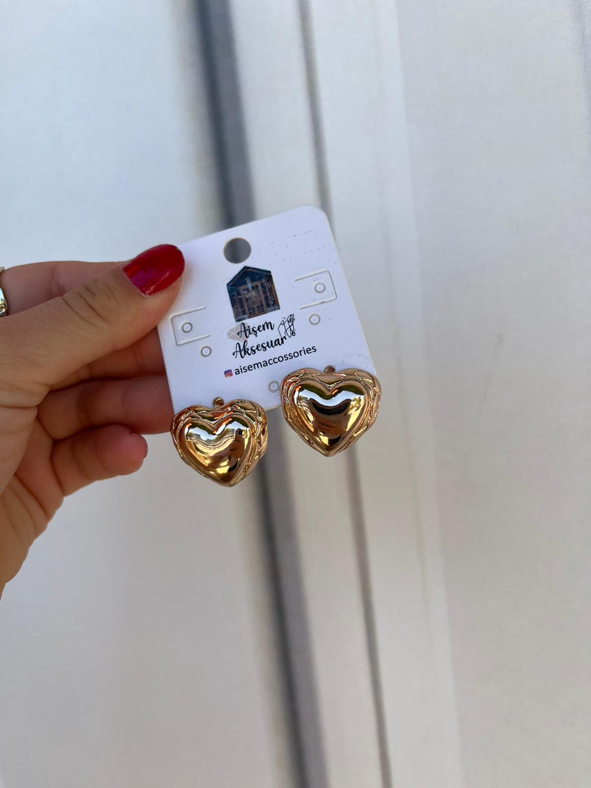 Vip bottega kalp model küpe