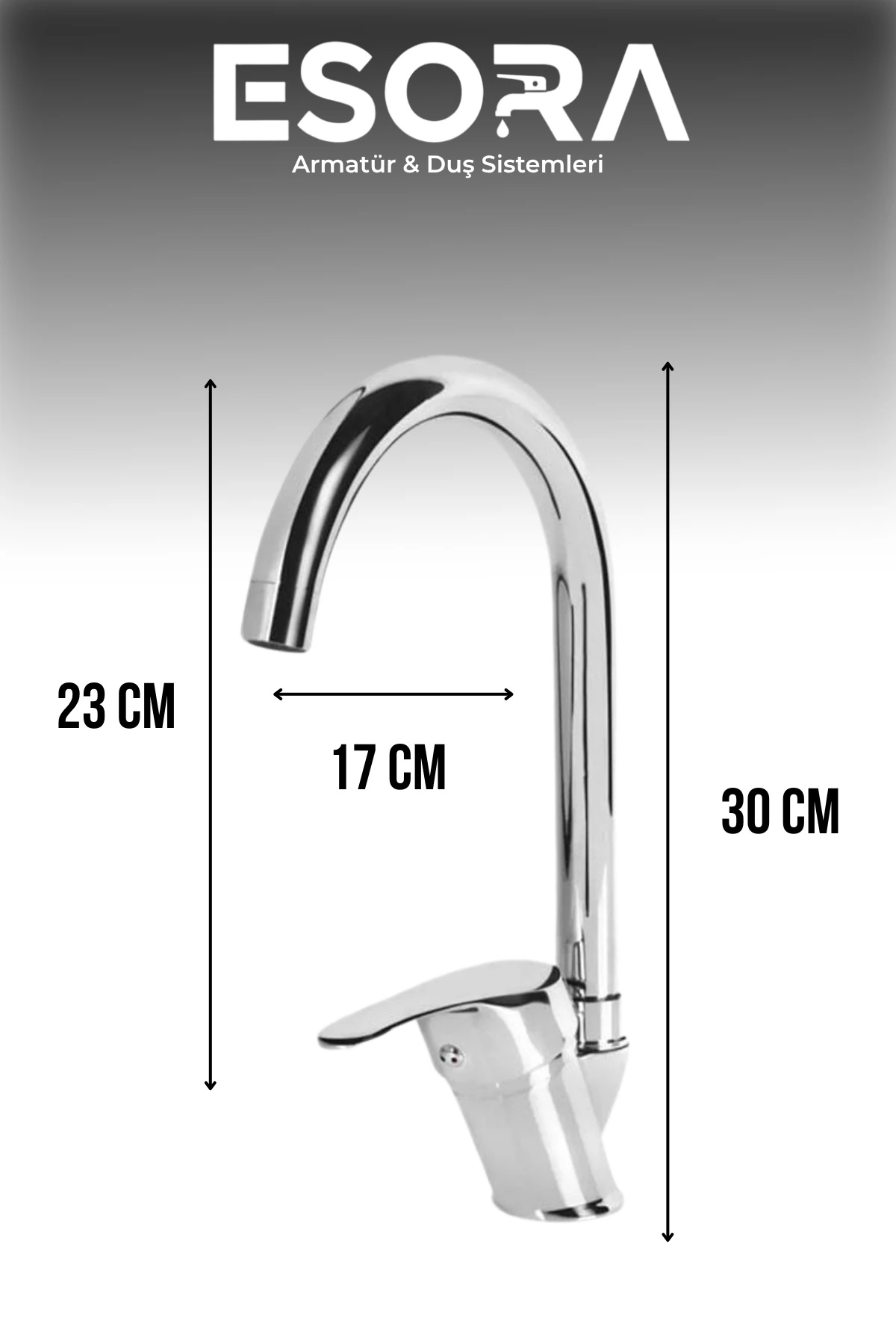 Baston Borulu Modern Krom Kaplama Çift Fonksiyonlu Mutfak Eviye Bataryası