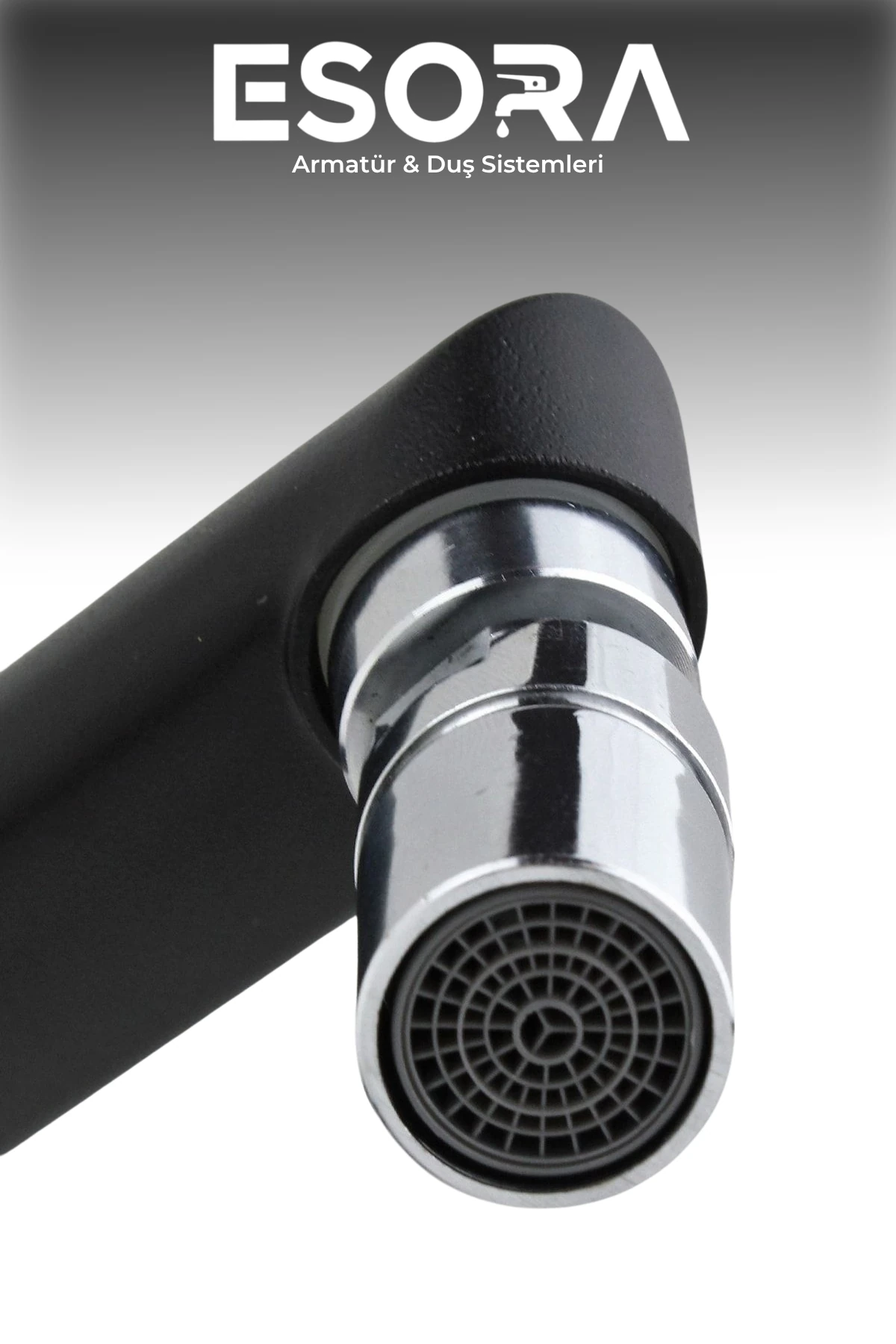 Siyah Krom Balık Sırtı Mix Lavabo Bataryası 2 Yıl Garantili Sıcak Soğuk Aç Kapa Musluk Çeşme