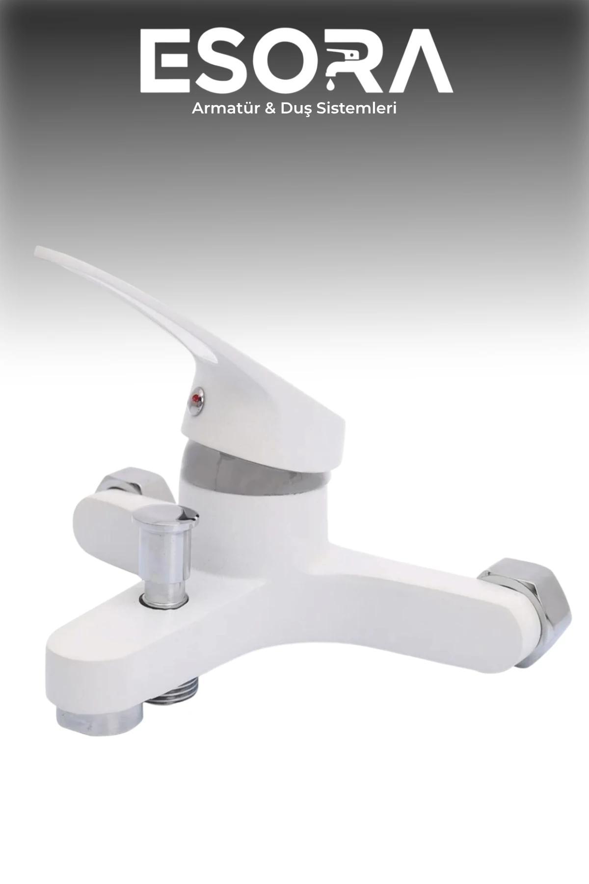 Beyaz Krom Mix Banyo Bataryası