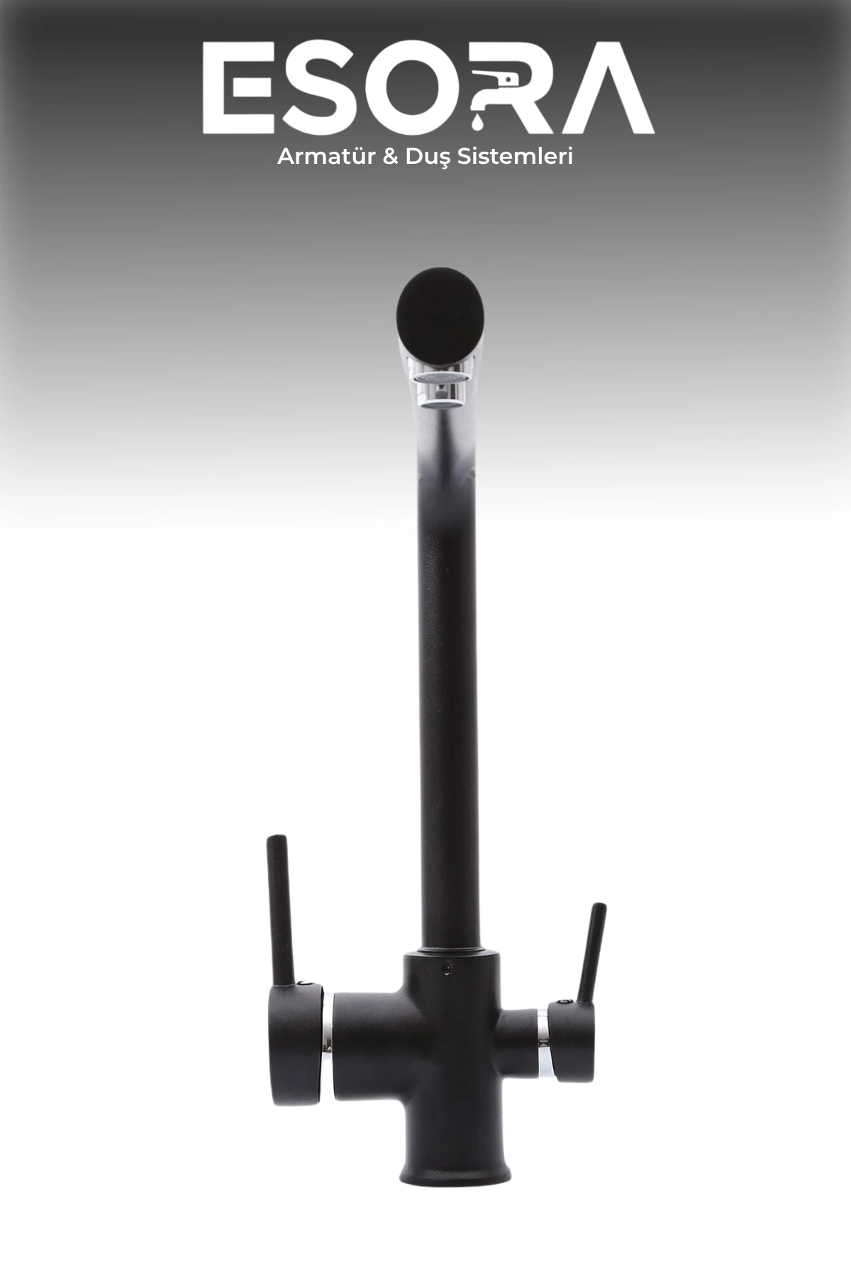  Siyah Krom Arıtmalı Eviye Bataryası