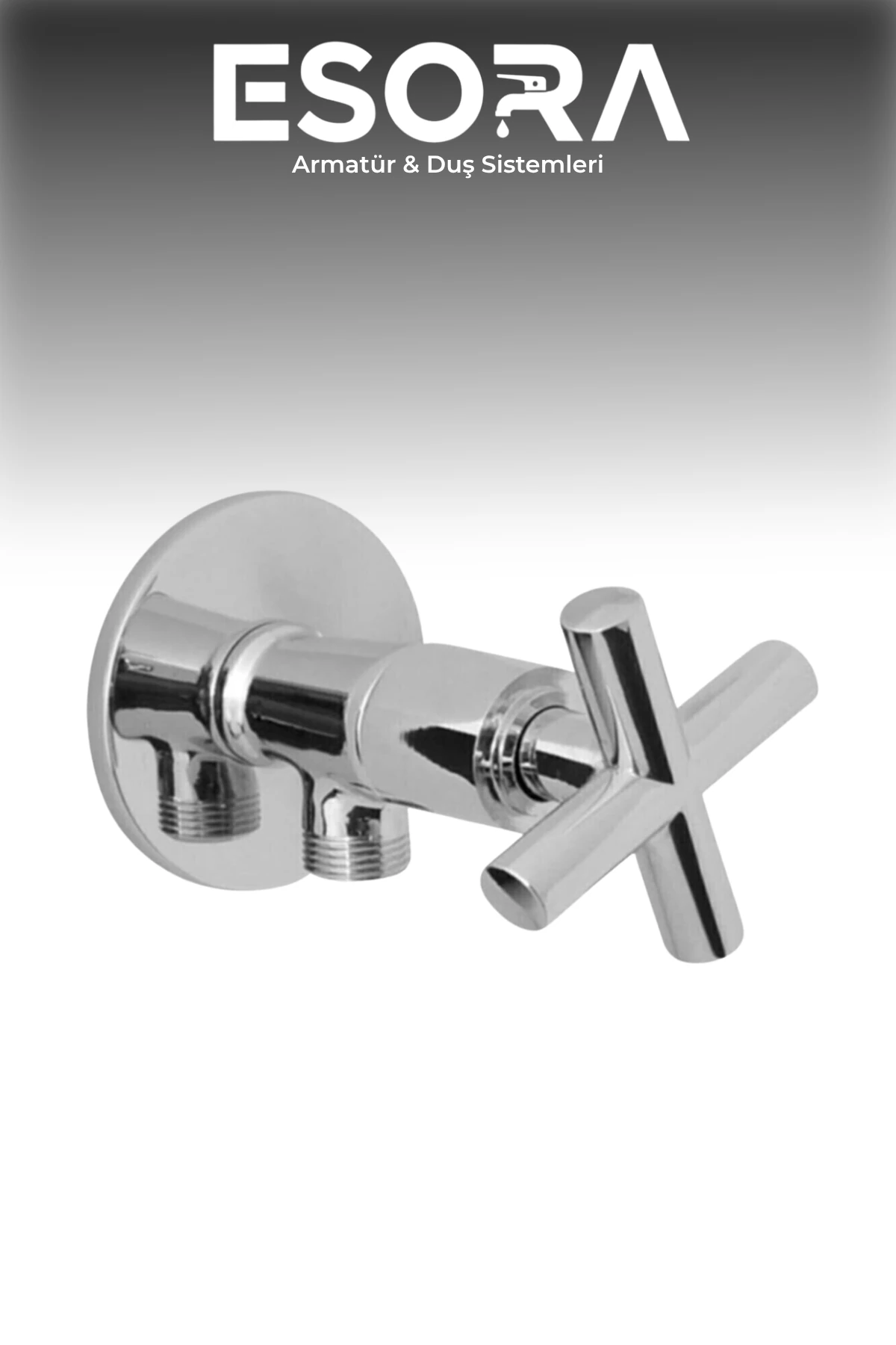 Krom Lüx 2 Adet Koç Taharet Musluğu + 2 Adet Flex Bağlantı Hortumu