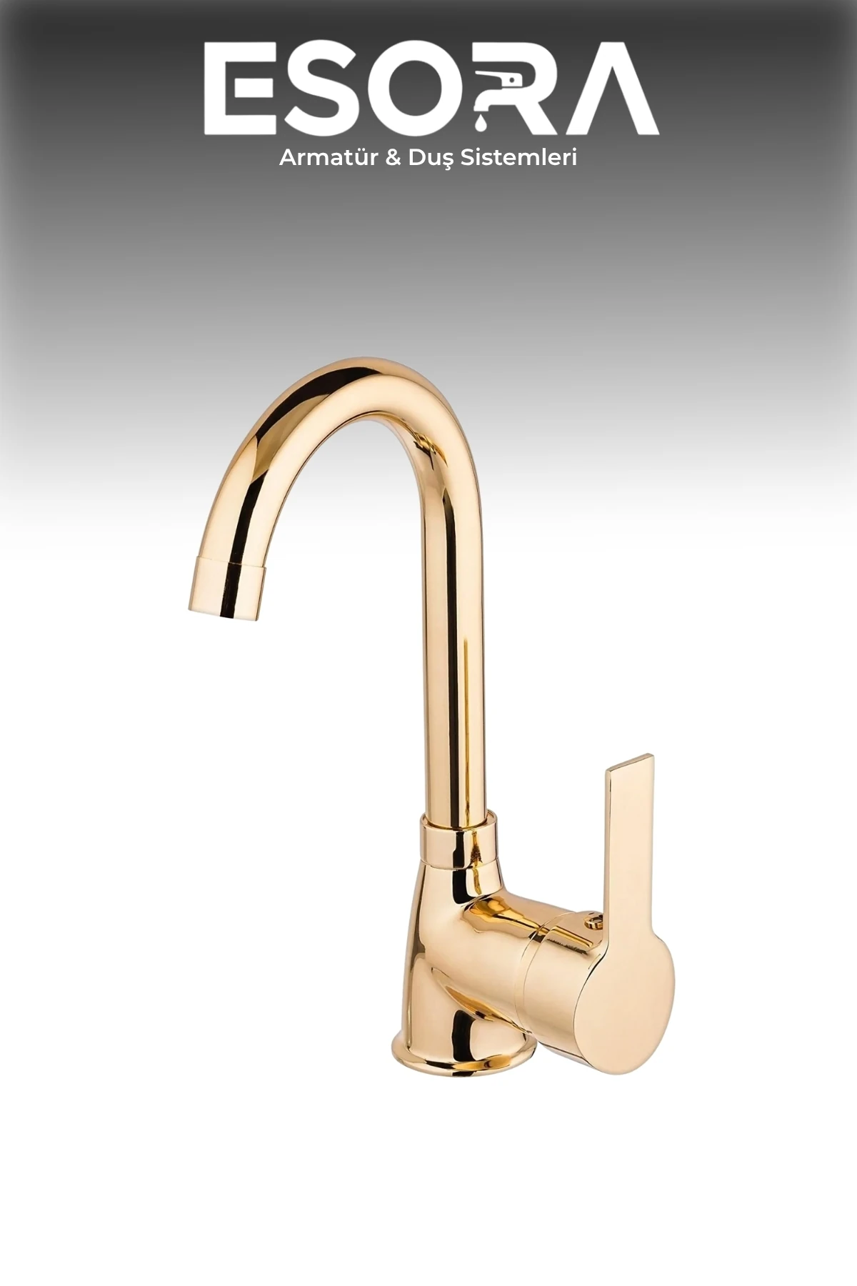 Gold Baston Borulu Delta Lavabo Bataryası