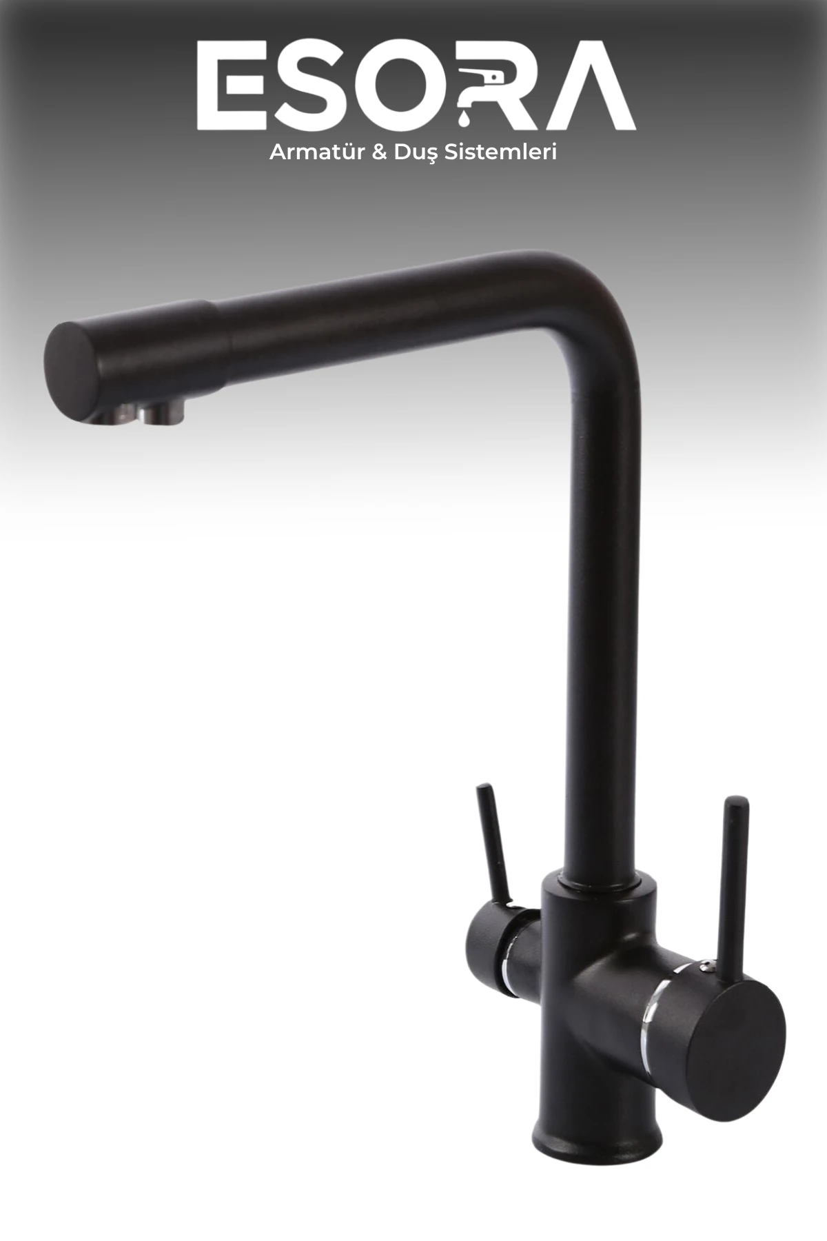  Siyah Krom Arıtmalı Eviye Bataryası