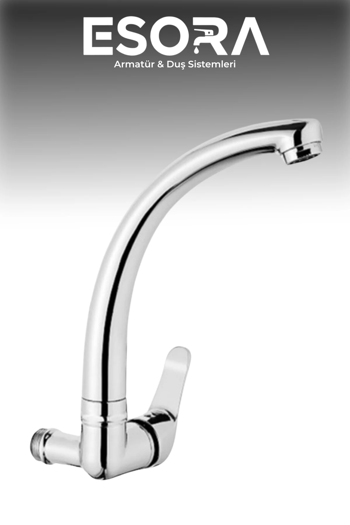 Duvardan Tek Su Çıkışlı Mix Borulu Lavabo Bataryası Musluğu