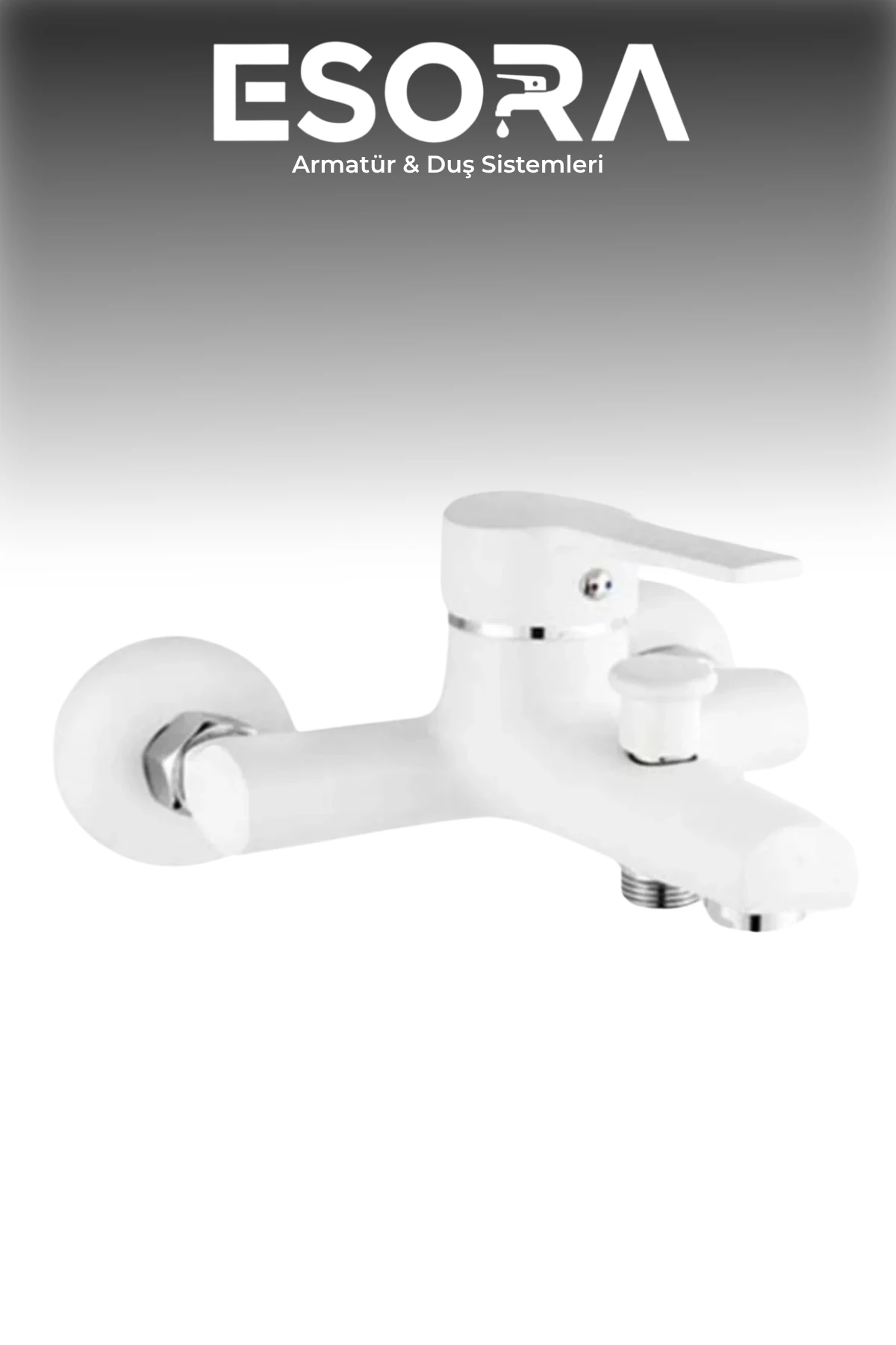 Beyaz Krom Lüx Delta Banyo Mix Batarya