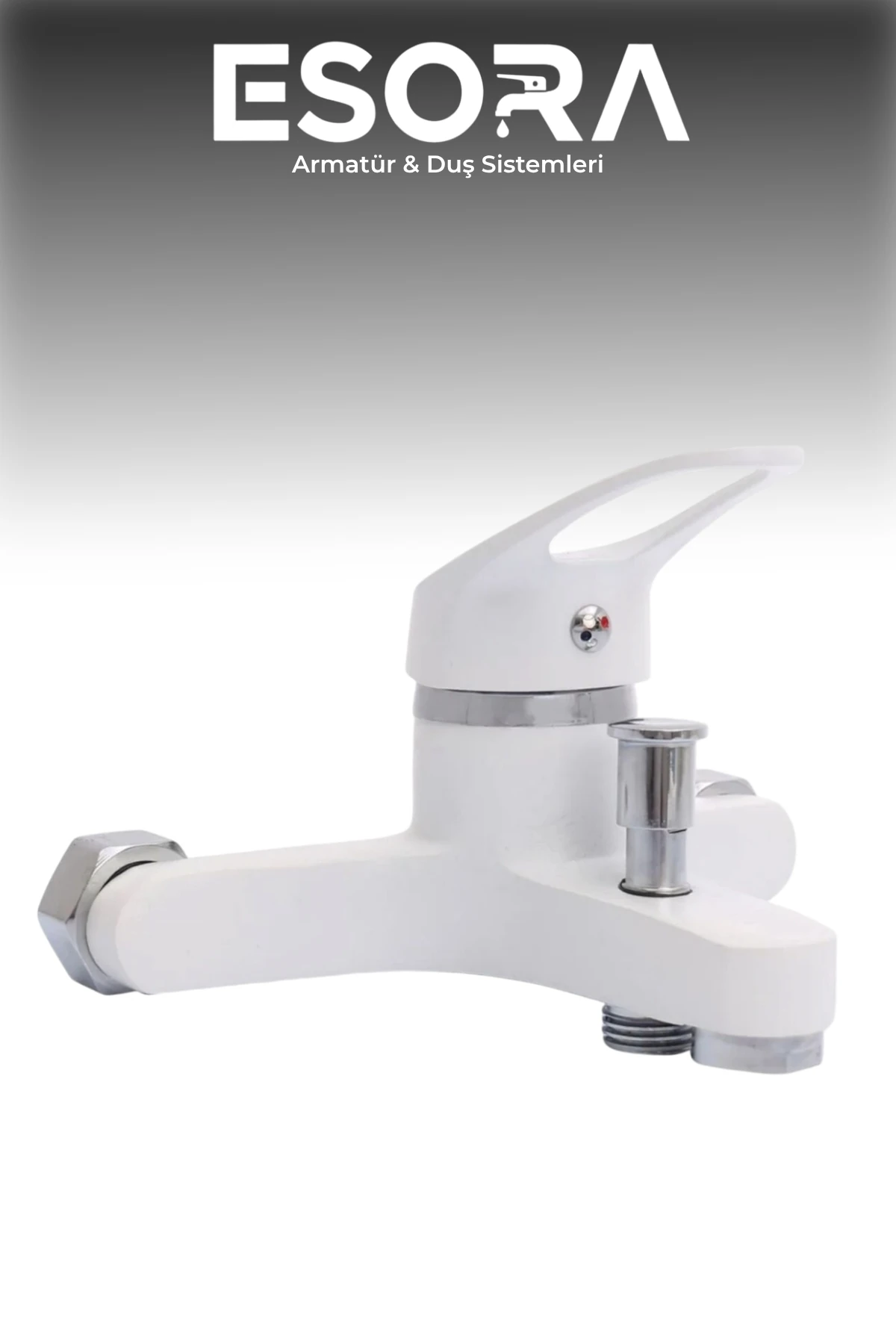 Beyaz Krom Mix Banyo Bataryası