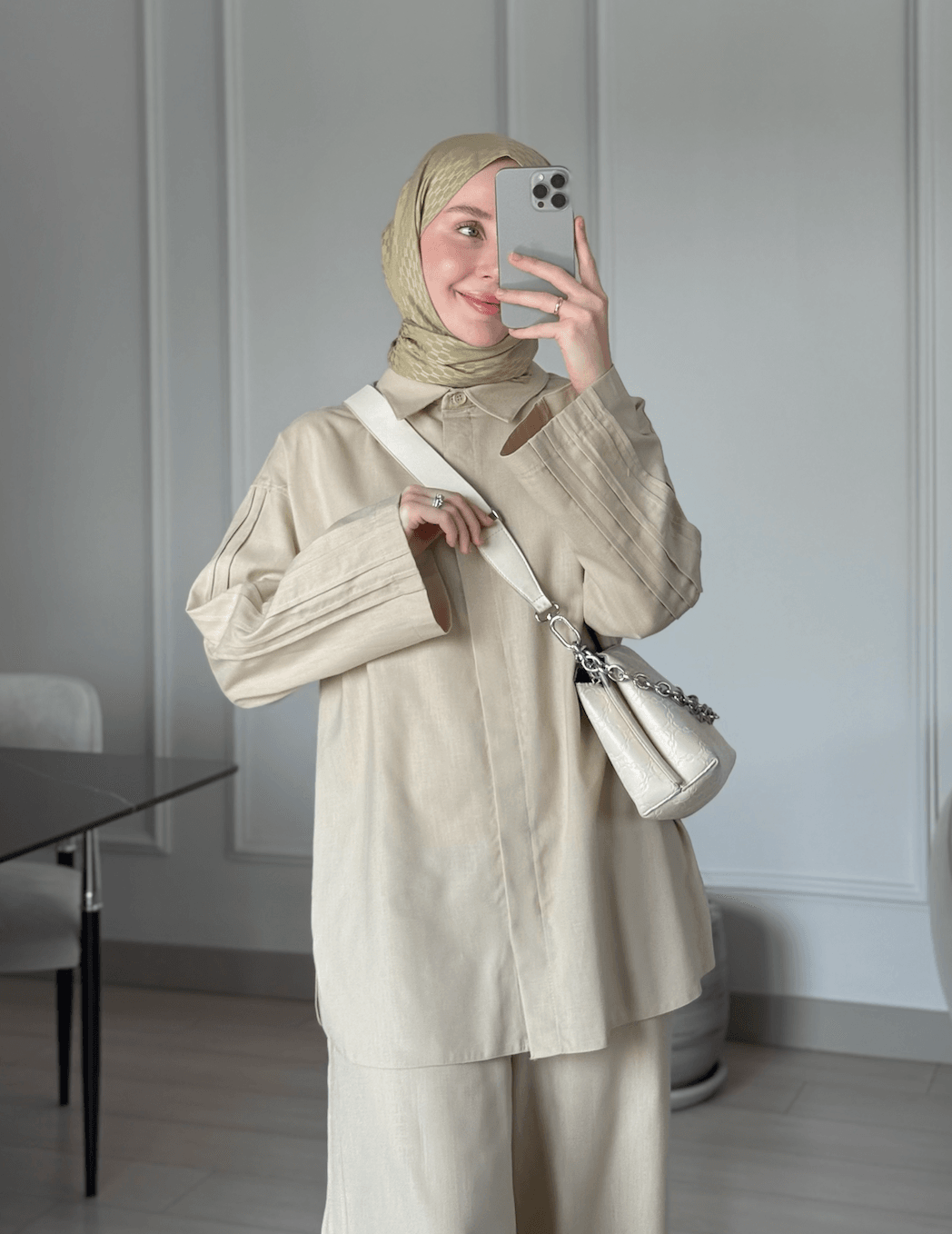 Elle Keten Takım - Mint