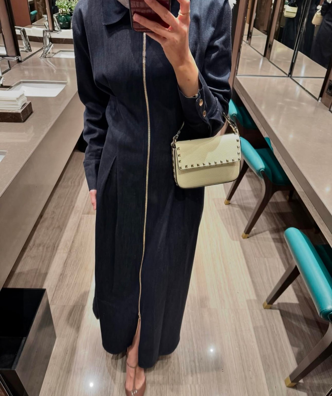 Premium Denim Elbise