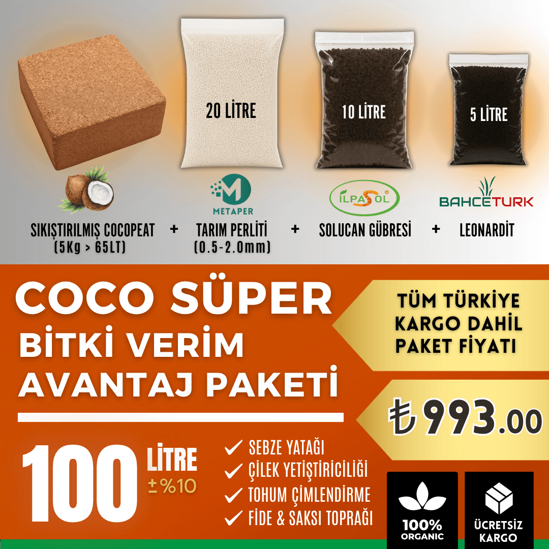 Coco Süper Bitki Verim Avantaj Paketi – 100 Litre