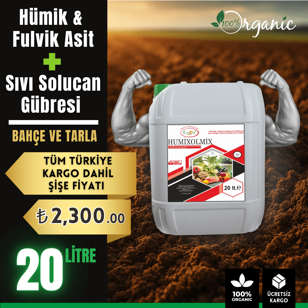 İlpasol Humixolmix Hümik Fulvik Asit + Sıvı Solucan Gübresi - 20 Litre