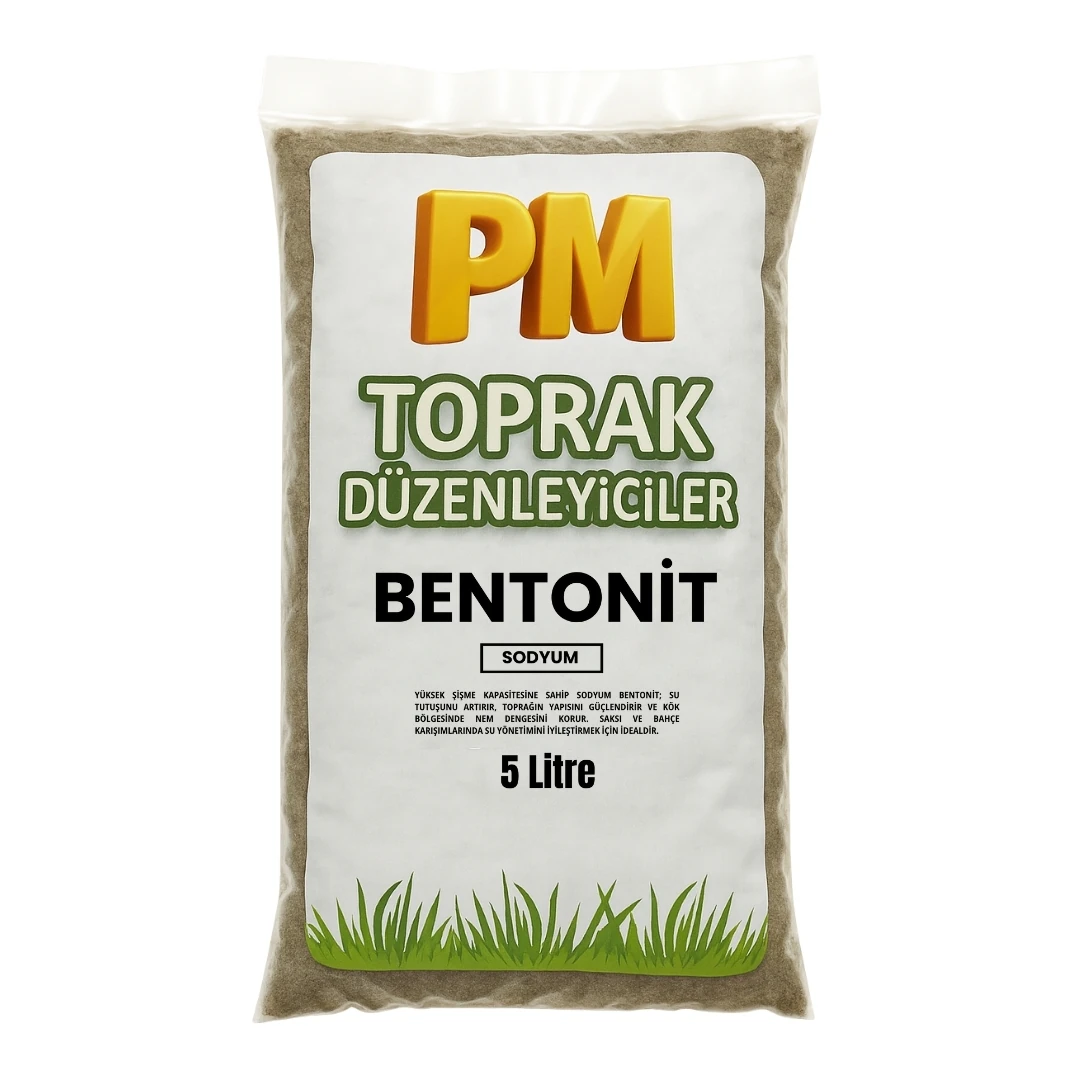 Bentonit (Sodyum) Yüksek Su Tutma Kapasiteli Doğal Toprak Düzenleyici