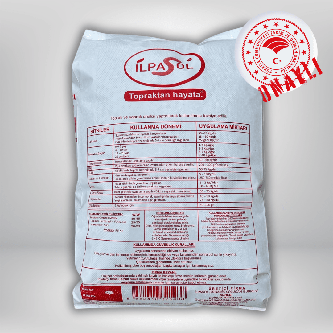 İlpasol® Organik %100 Solucan Gübresi – 25 Kg
