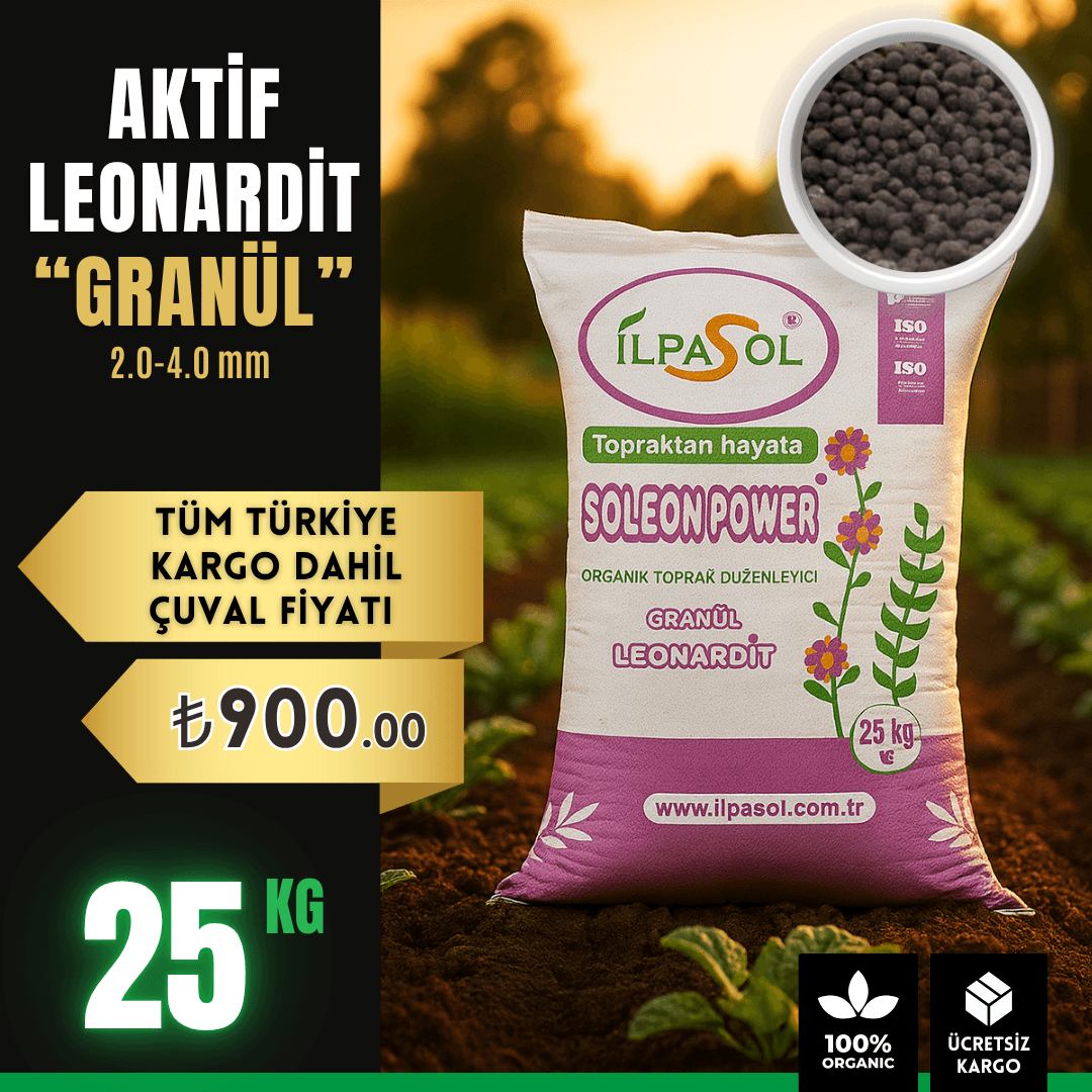 İlpasol Soleon Power Aktif Leonardit (Granül) 25 kg – Organik Toprak Güçlendirici