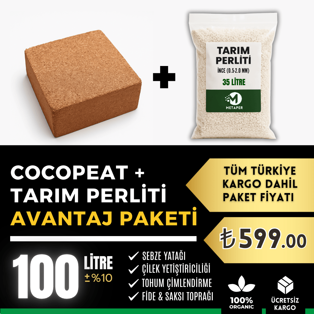 Cocopeat + Tarım Perliti 100 Litre Avantaj Paketi