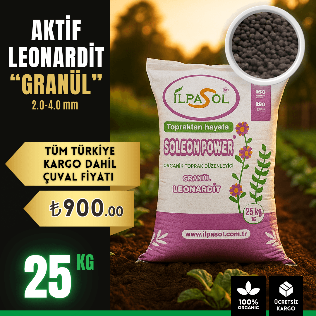 İlpasol Soleon Power Aktif Leonardit (Granül) 25 kg – Organik Toprak Güçlendirici