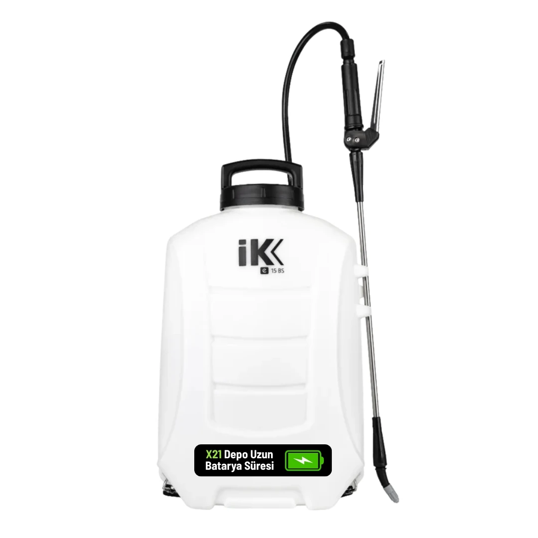 IK e 15 BS 18V Akülü Sırt Pompası – 15 L Profesyonel Dezenfeksiyon ve İlaçlama Cihazı
