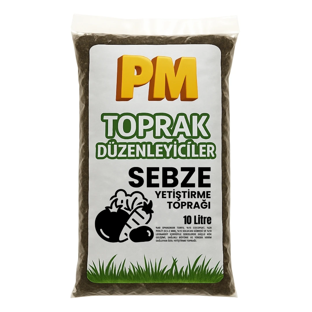 Sebze Yetiştirme Toprağı 10 Litre – Saksı ve Bahçe Uyumlu Organik Karışım