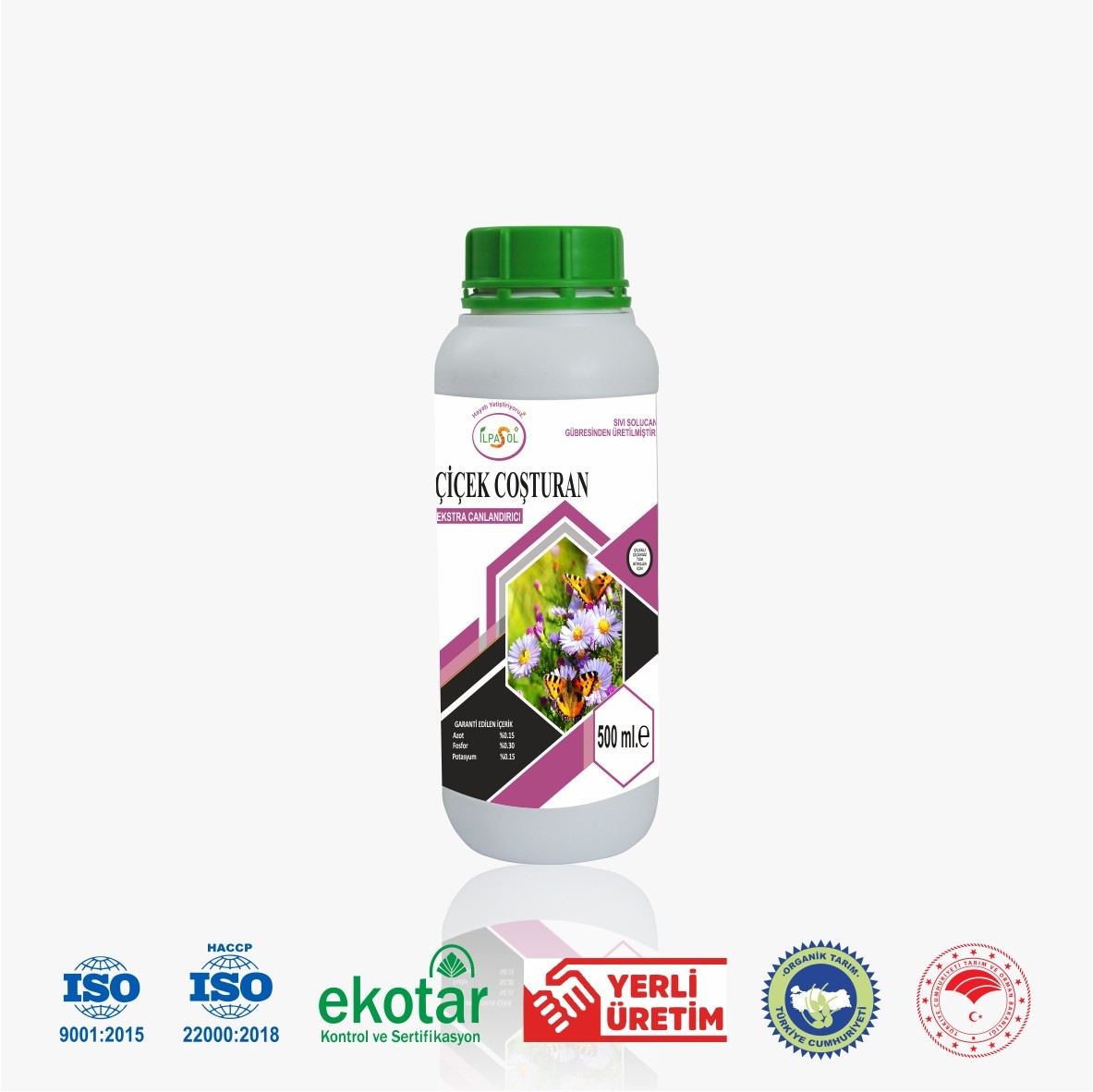 İlpasol Organik Çiçek Coşturan Bitki Besini – 500 ml