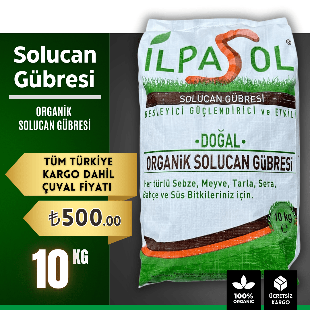 İlpasol® Organik %100 Solucan Gübresi – 10 Kg