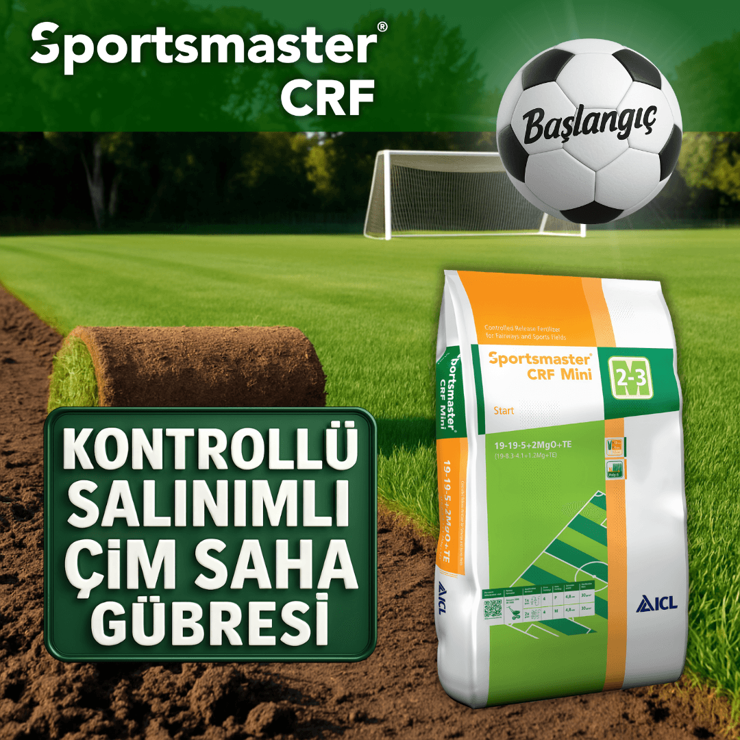Sportsmaster CRF Mini Start Çim Gübresi | 19-19-5+2MgO | Kontrollü Salınım | 2-3 Ay Etkili | 25 KG