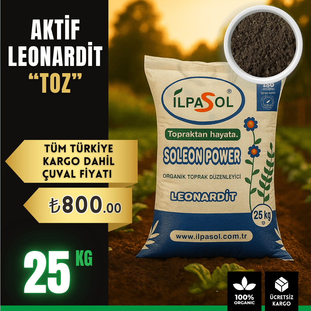 İlpasol Soleon Power Aktif Leonardit (Toz) 25 kg – Organik Toprak Güçlendirici