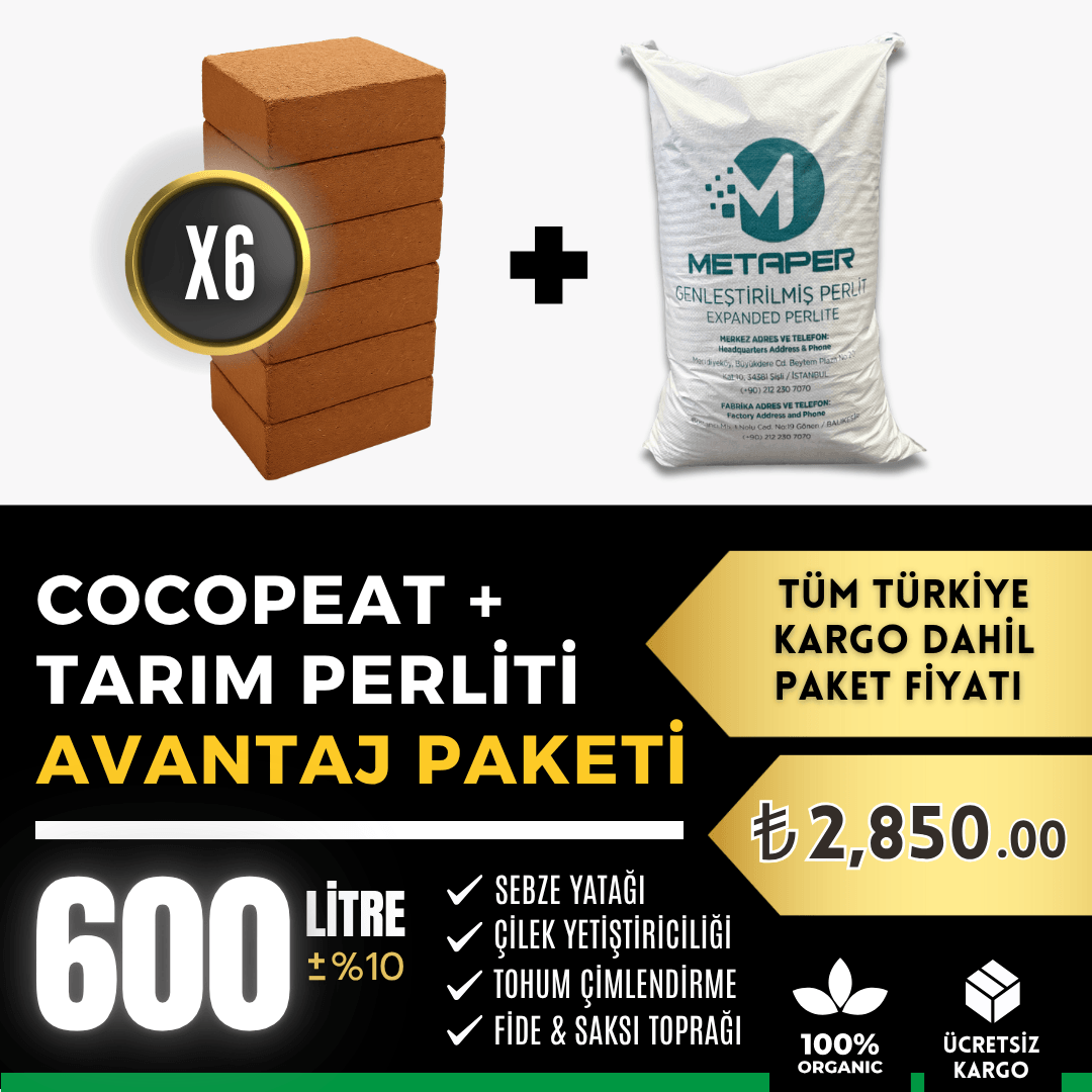 Cocopeat + Tarım Perliti 600 Litre Avantaj Paketi