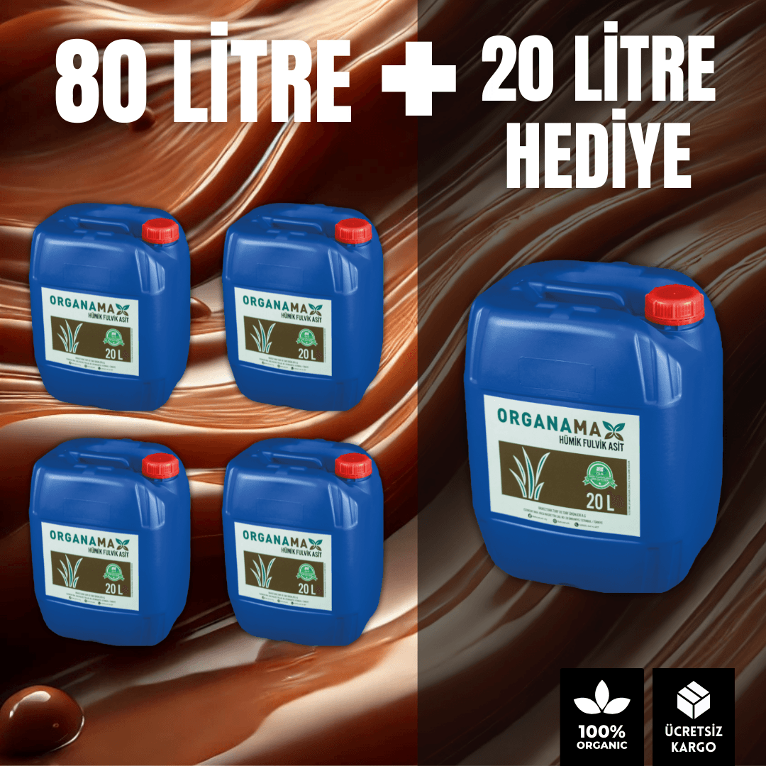 80+20 Hediye Toplam 100 Litre Hümik ve Fulvik Asit | Leonardit Kaynaklı