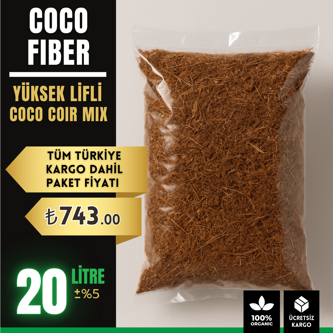 Coco Fiber – Yüksek Lifli Coco Coir Mix (20 Litre)
