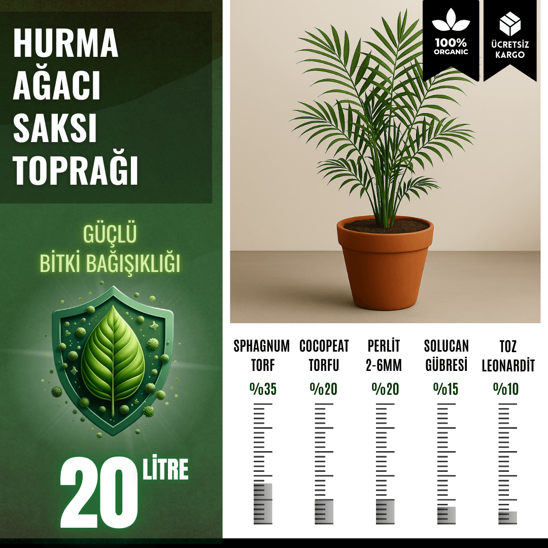 Hurma Ağacı Saksı Toprağı – 20 Litre