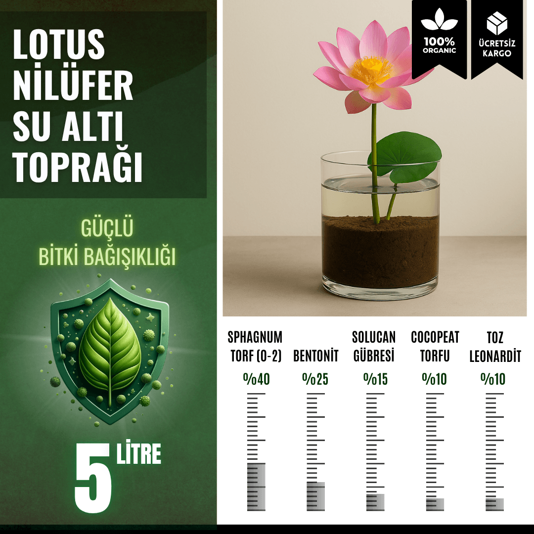 Lotus Çiçeği (Nilüfer) Su Altı Torf Karışımı