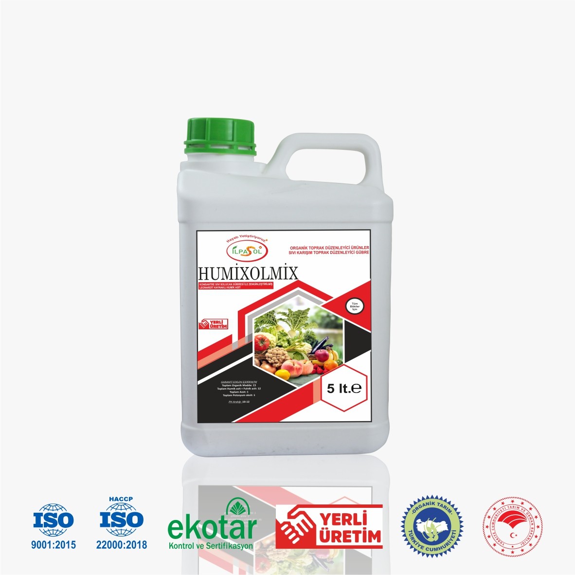 İlpasol Humixolmix Hümik Fulvik Asit + Sıvı Solucan Gübresi - 5 Litre