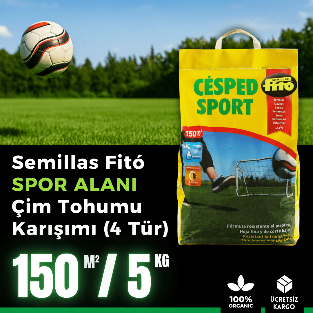 Semillas Fitó Spor Alanları İçin İthal Çim Tohumu (4 Tür) - 150 m²