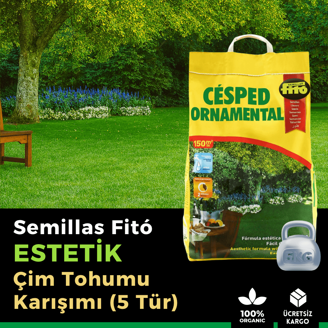 Semillas Fitó Estetik ve Kolay Bakımlı İthal Çim Tohumu (5 Tür) - 150 m²