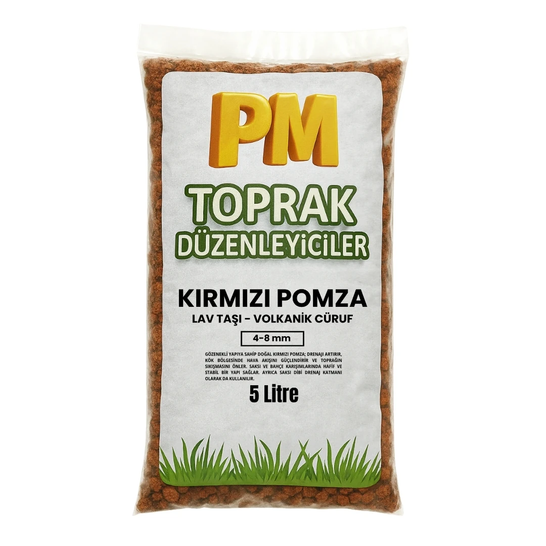 Kırmızı Pomza (Lav Taşı) 4-8mm
