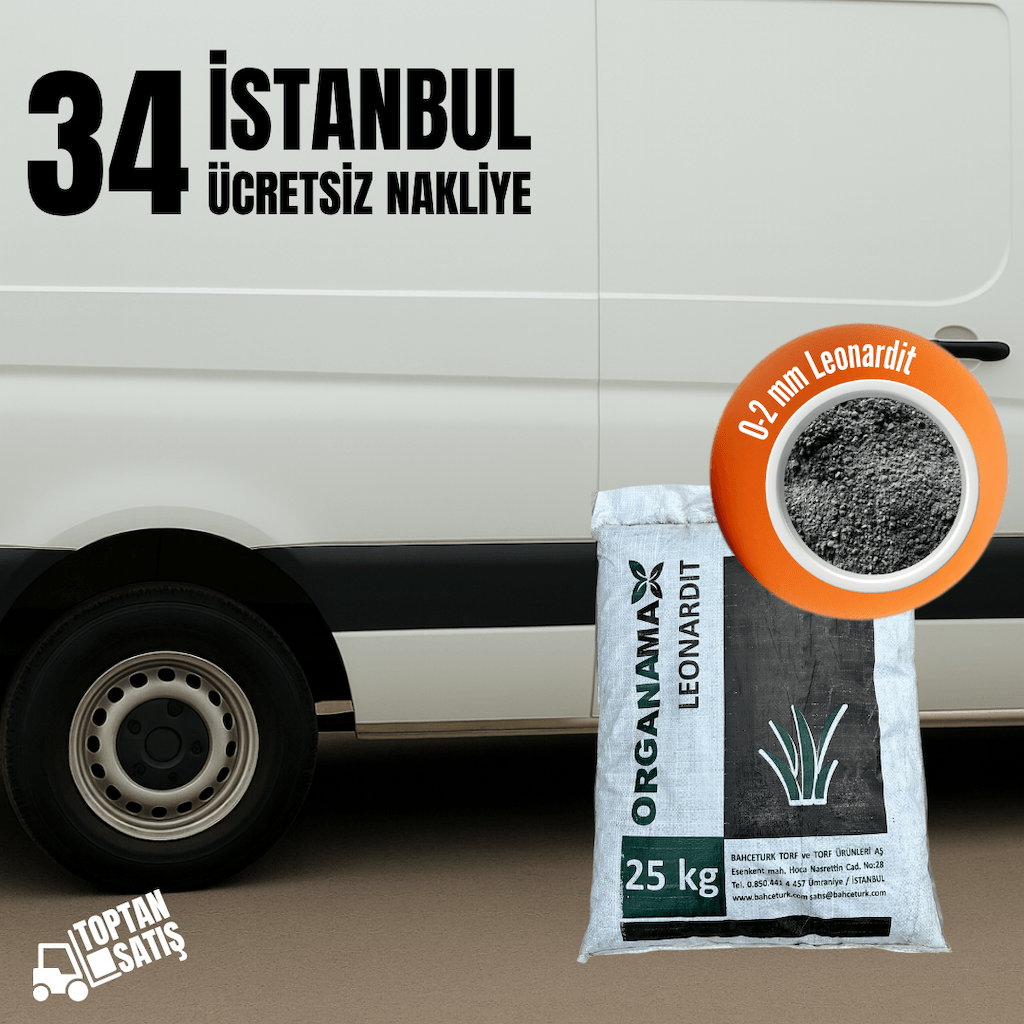 Organamax Leonardit 0–2 mm | 25 kg – İstanbul Nakliye Dahil