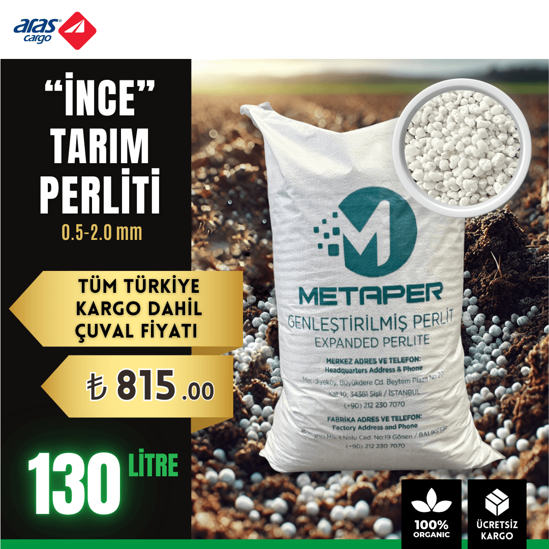 130 Litre İnce Tarım Perliti 0.5-2.0mm Tane Boyutu