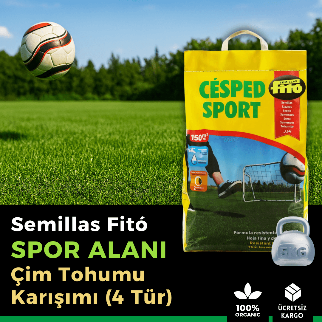 Semillas Fitó Spor Alanları İçin İthal Çim Tohumu (4 Tür) - 150 m²