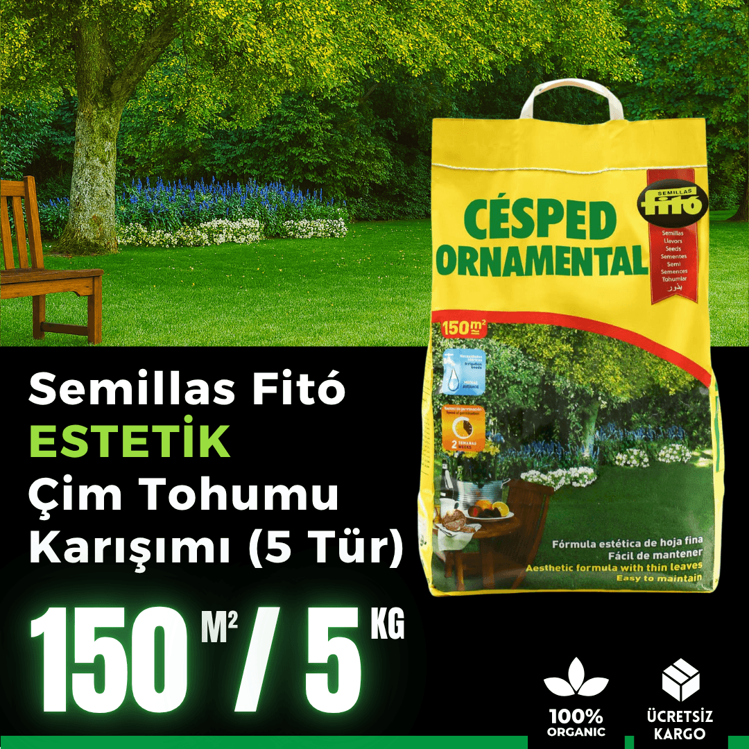 Semillas Fitó Estetik ve Kolay Bakımlı İthal Çim Tohumu (5 Tür) - 150 m²