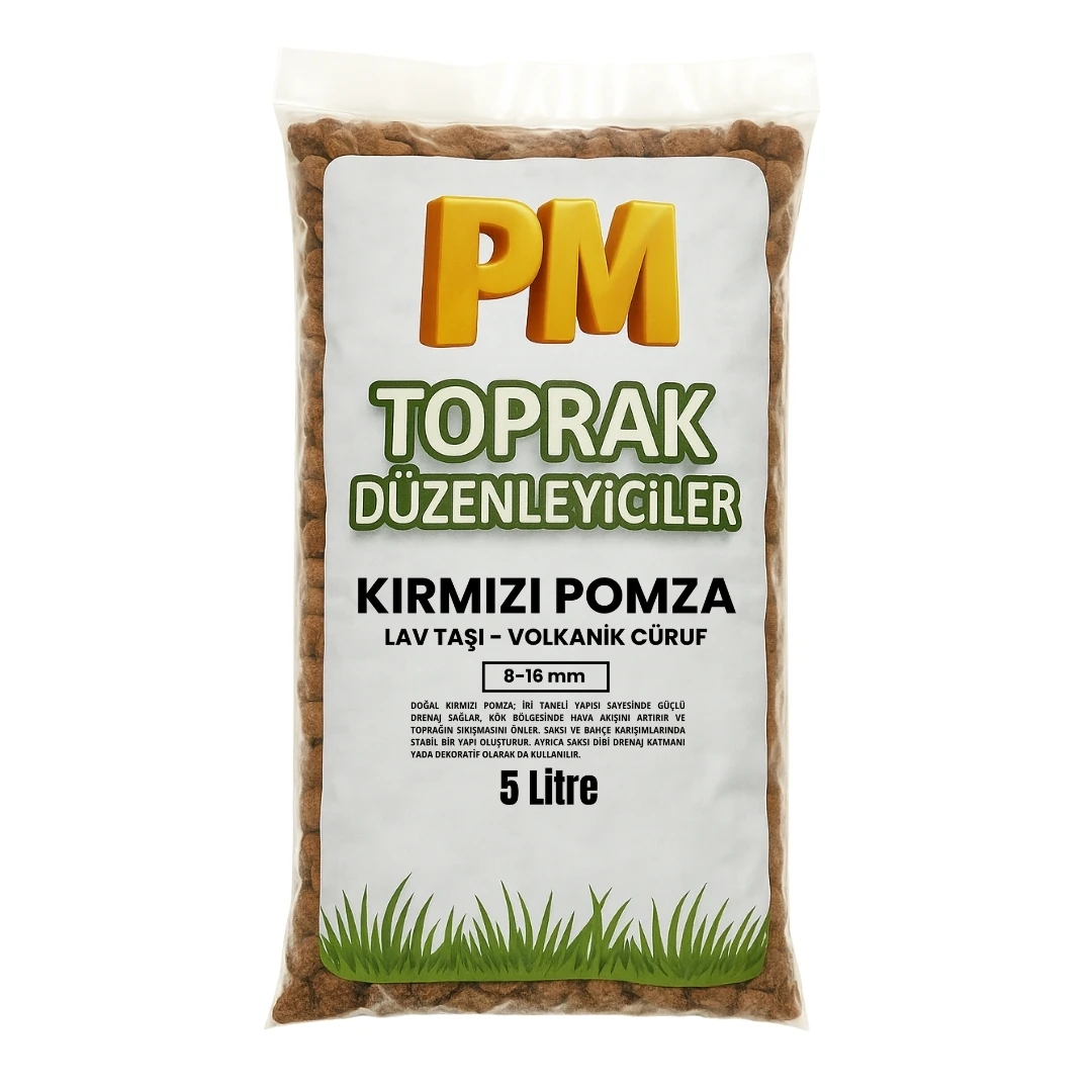 Kırmızı Pomza (Lav Taşı) 8-16mm