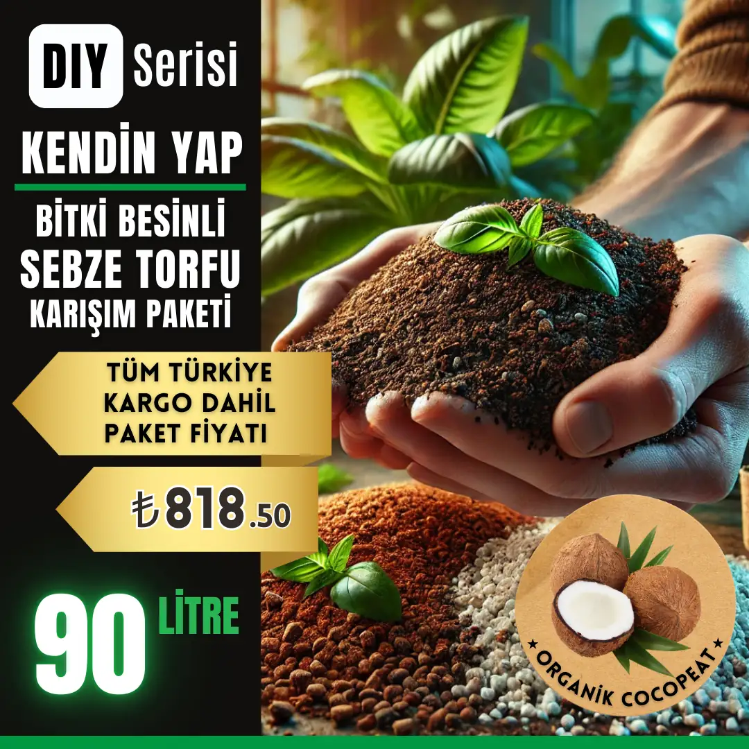 Sebzever Torf® Kendin Yap Sebze Yetiştirme Toprak Karışımı (90 Litre)