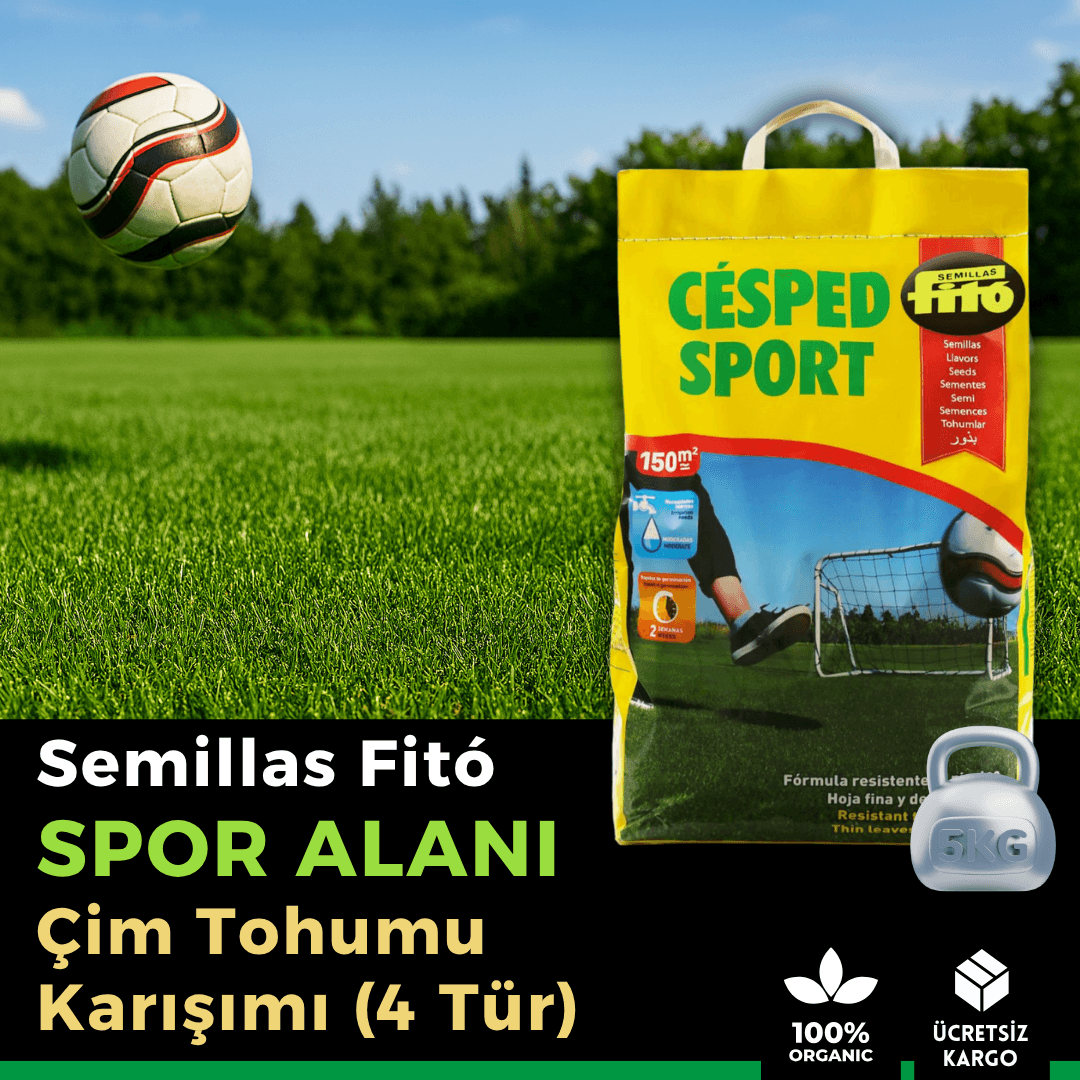 Semillas Fitó Spor Alanları İçin İthal Çim Tohumu (4 Tür) - 150 m²