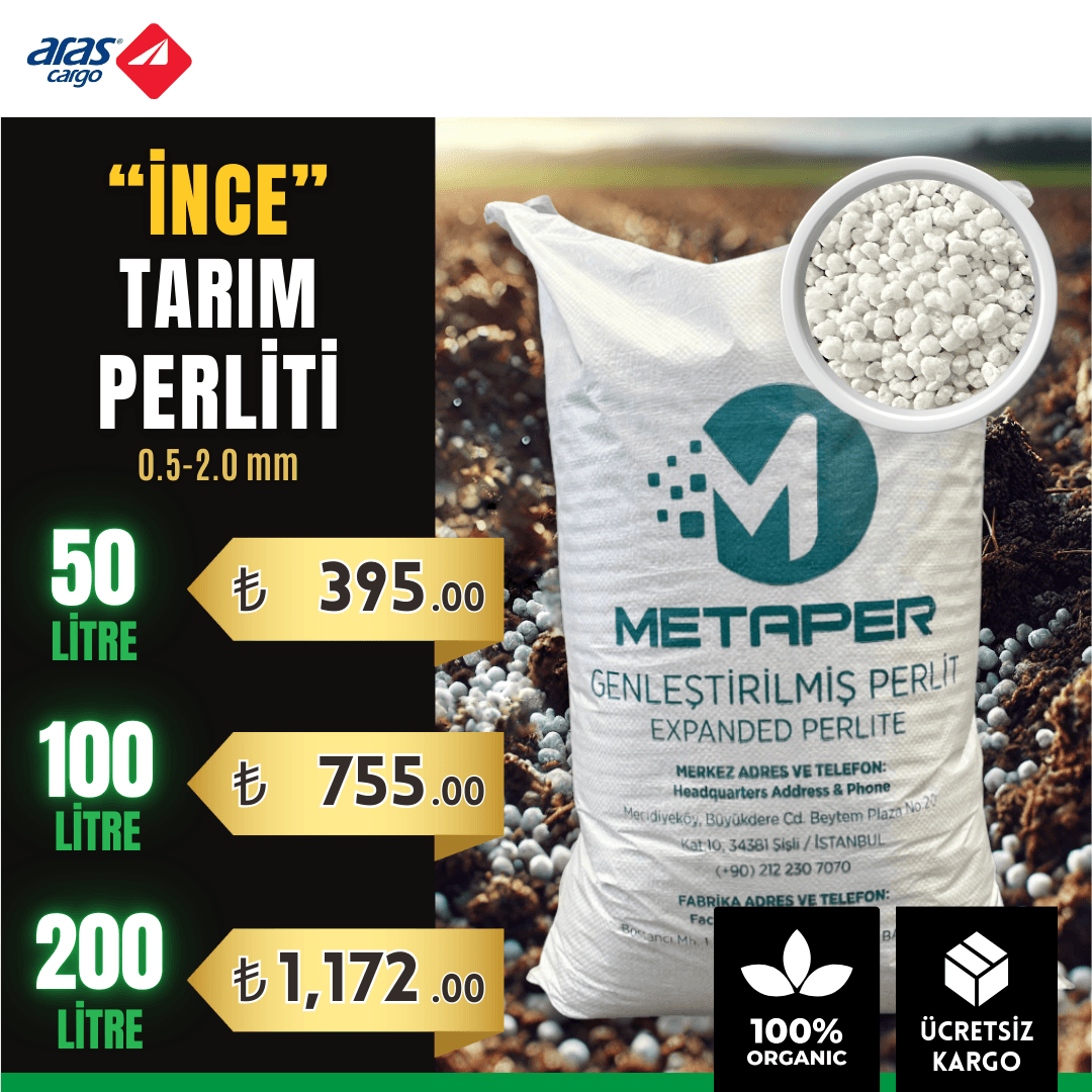 İnce Tarım Perliti 0.5-2.0 mm Tane Boyutu