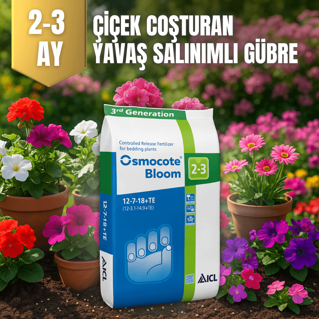 Osmocote® Bloom 12-7-18+TE Kontrollü Salınımlı - Çiçek Coşturan Gübre